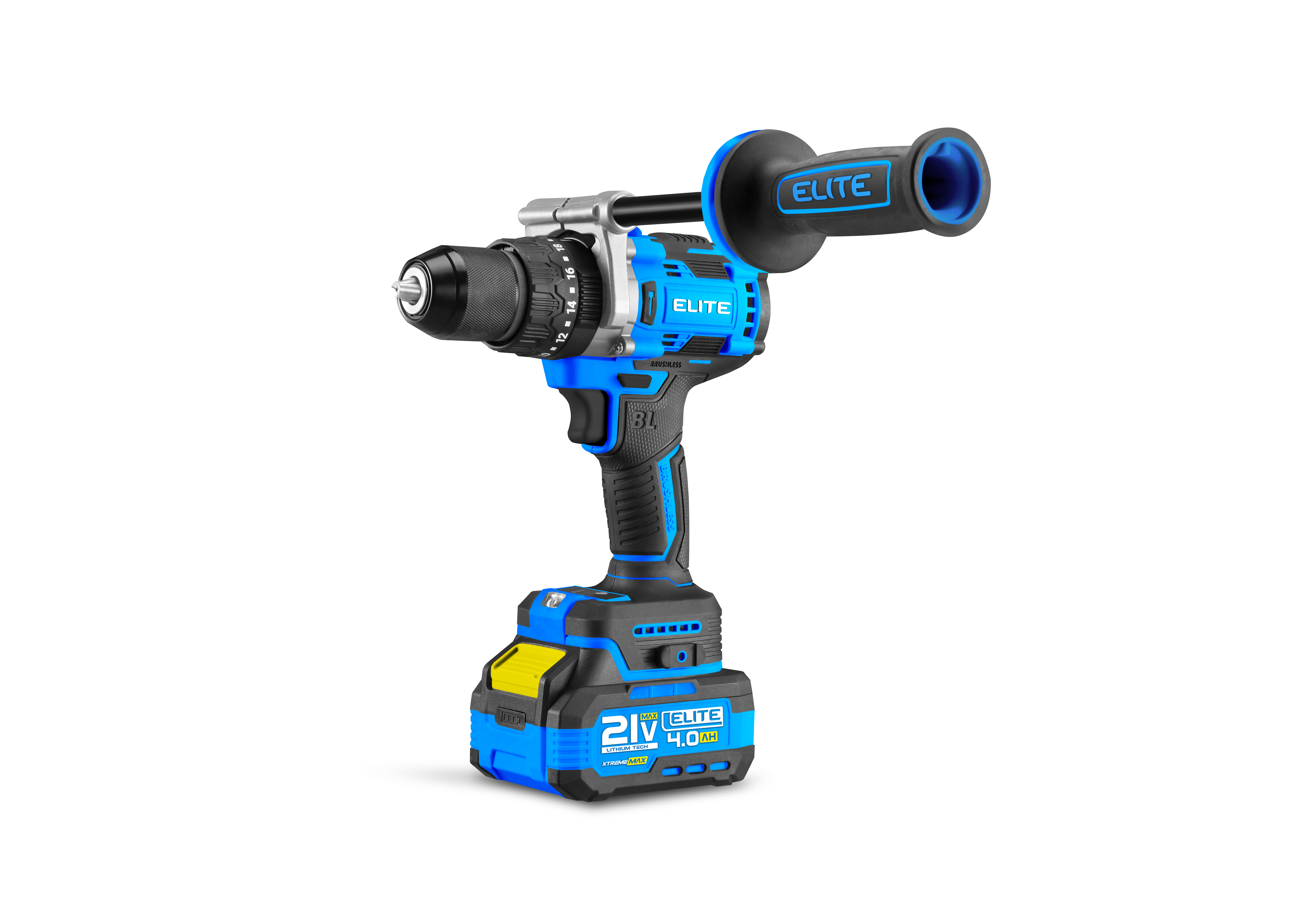 Taladro rotomartillo inalámbrico 21V brushless Elite XID21120K 13 mm con 2 baterías